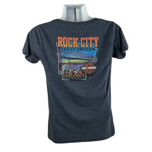 Rock City‎ Harley-Davidson Women's T-Shirt Size XL Little Rock Arkansas Studded